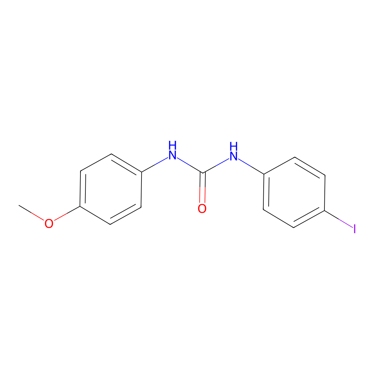 1-(4-Iodophenyl)-3-(4-methoxyphenyl)urea molecular structure, CAS 5214-45-9