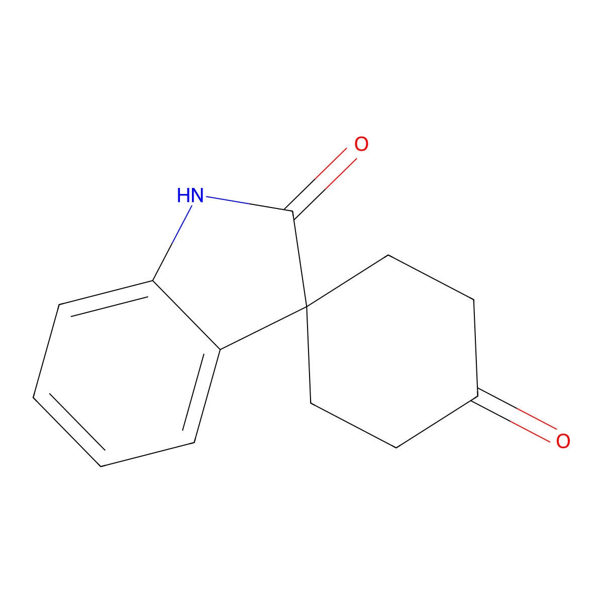 1',2'-Dihydrospiro[cyclohexane-1,3'-indole]-2',4-dione molecular structure, CAS 52140-59-7