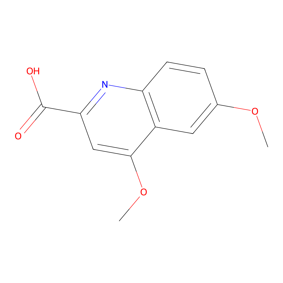 4,6-Dimethoxyquinoline-2-carboxylic acid molecular structure, CAS 52144-22-6