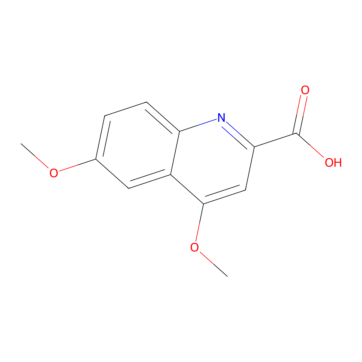 4,6-Dimethoxyquinoline-2-carboxylic acid molecular structure, CAS 52144-22-6
