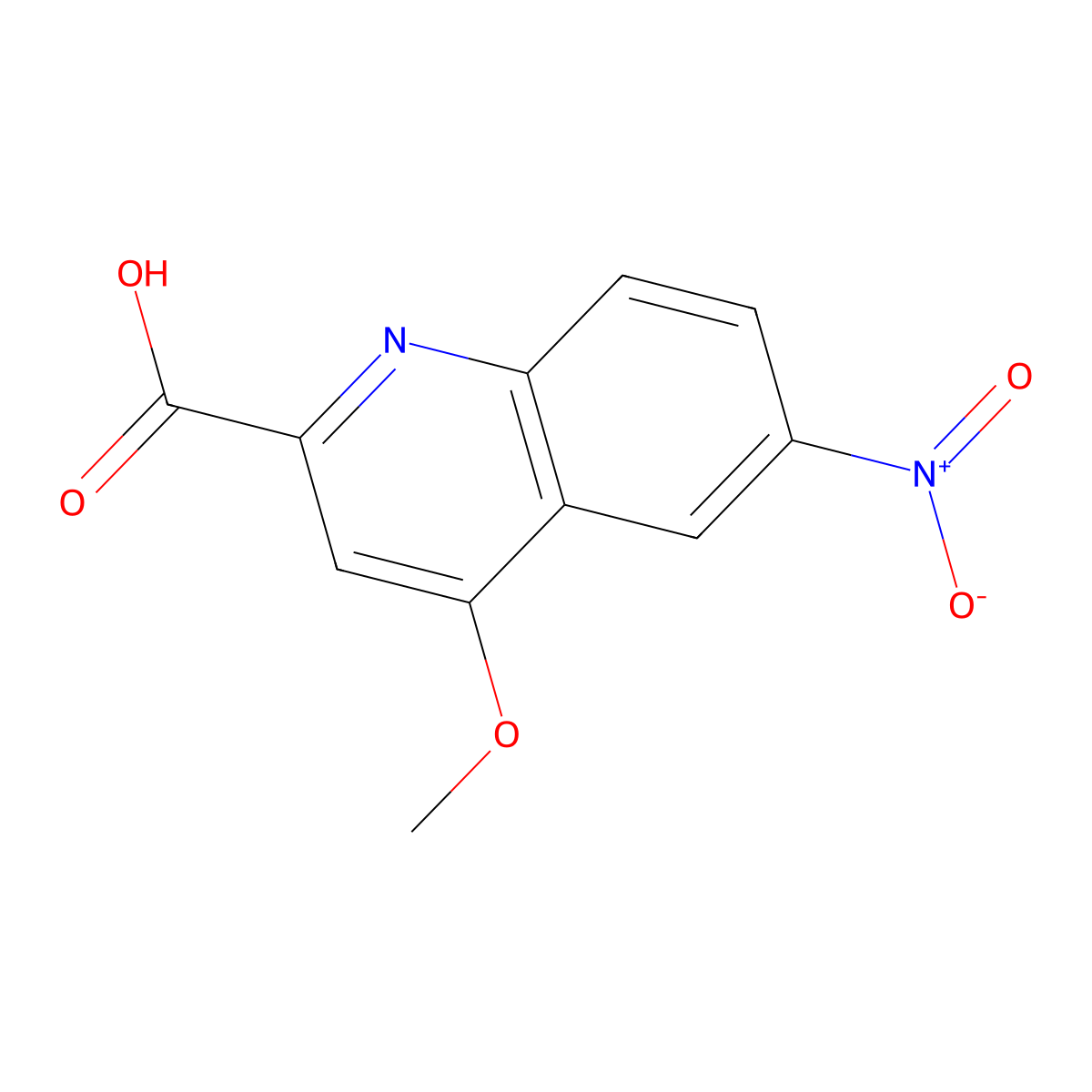 4-Methoxy-6-nitroquinoline-2-carboxylic acid molecular structure, CAS 52144-28-2