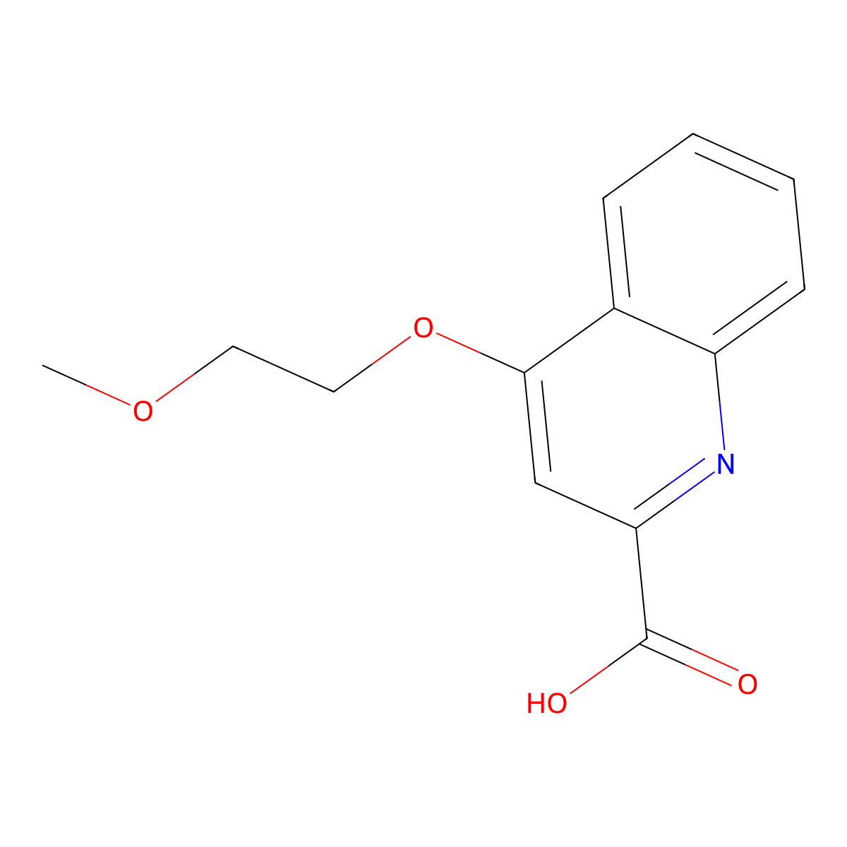 4-(2-Methoxyethoxy)quinoline-2-carboxylic acid molecular structure, CAS 52144-36-2