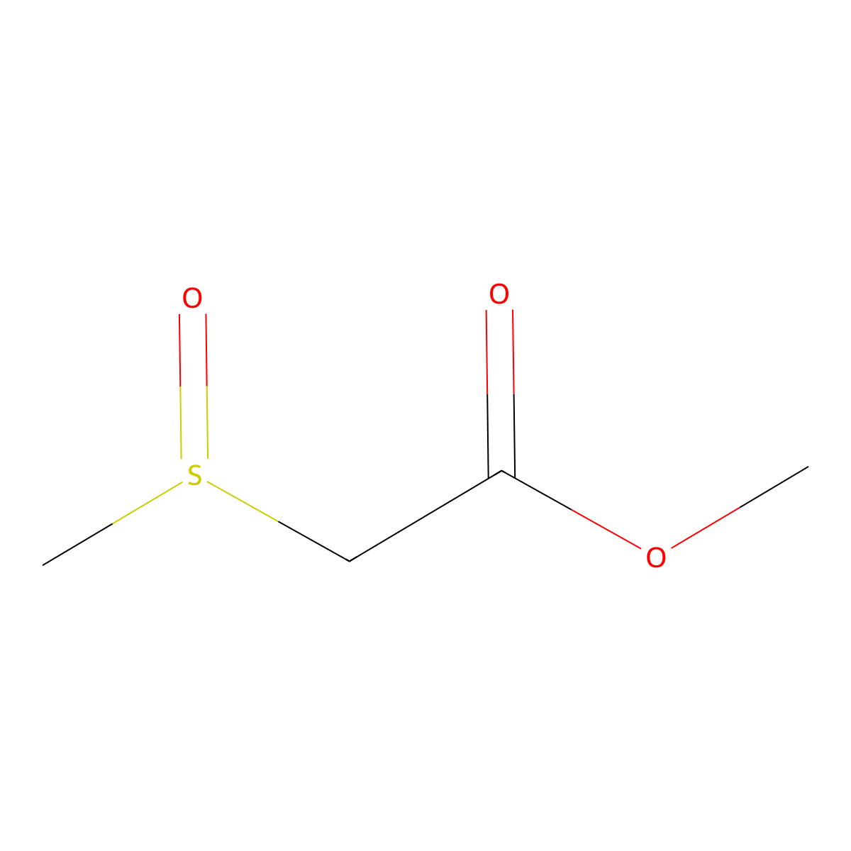 Methyl (methylsulphinyl)acetate molecular structure, CAS 52147-67-8