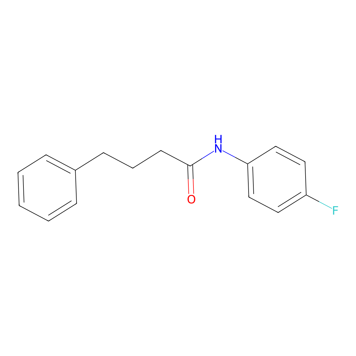 N-(4-fluorophenyl)-4-phenylbutanamide molecular structure, CAS 5215-13-4