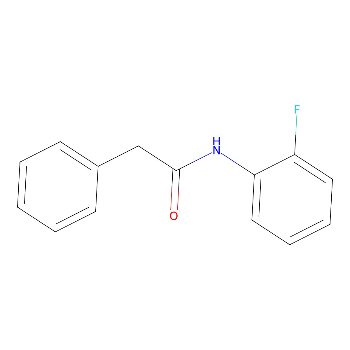 N-(2-fluorophenyl)-2-phenylacetamide molecular structure, CAS 5215-26-9
