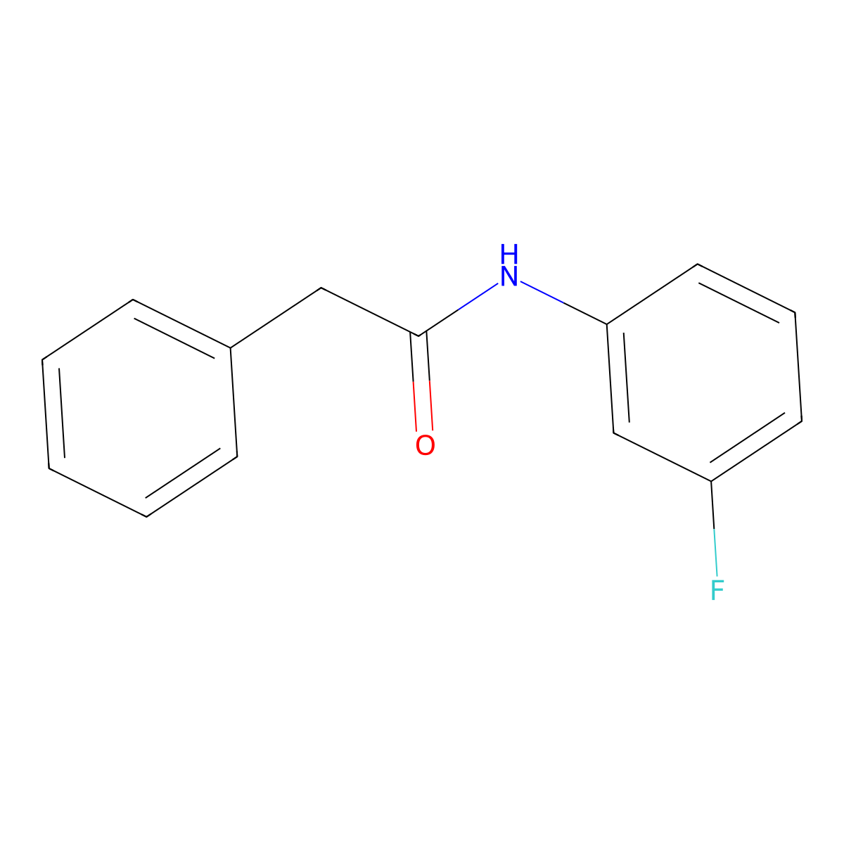 N-(3-fluorophenyl)-2-phenylacetamide molecular structure, CAS 5215-27-0