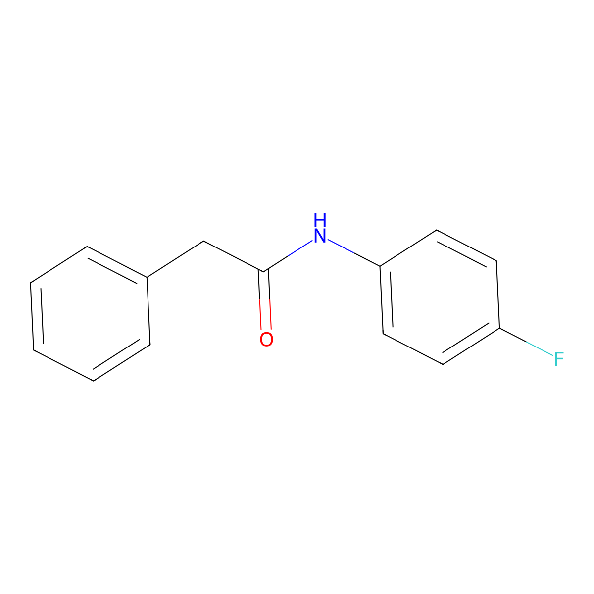 N-(4-fluorophenyl)-2-phenylacetamide molecular structure, CAS 5215-28-1