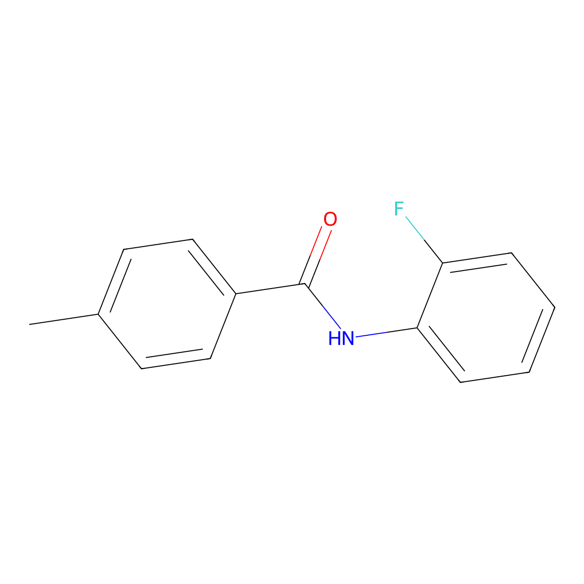 N-(2-Fluorophenyl)-4-methylbenzamide molecular structure, CAS 5215-29-2