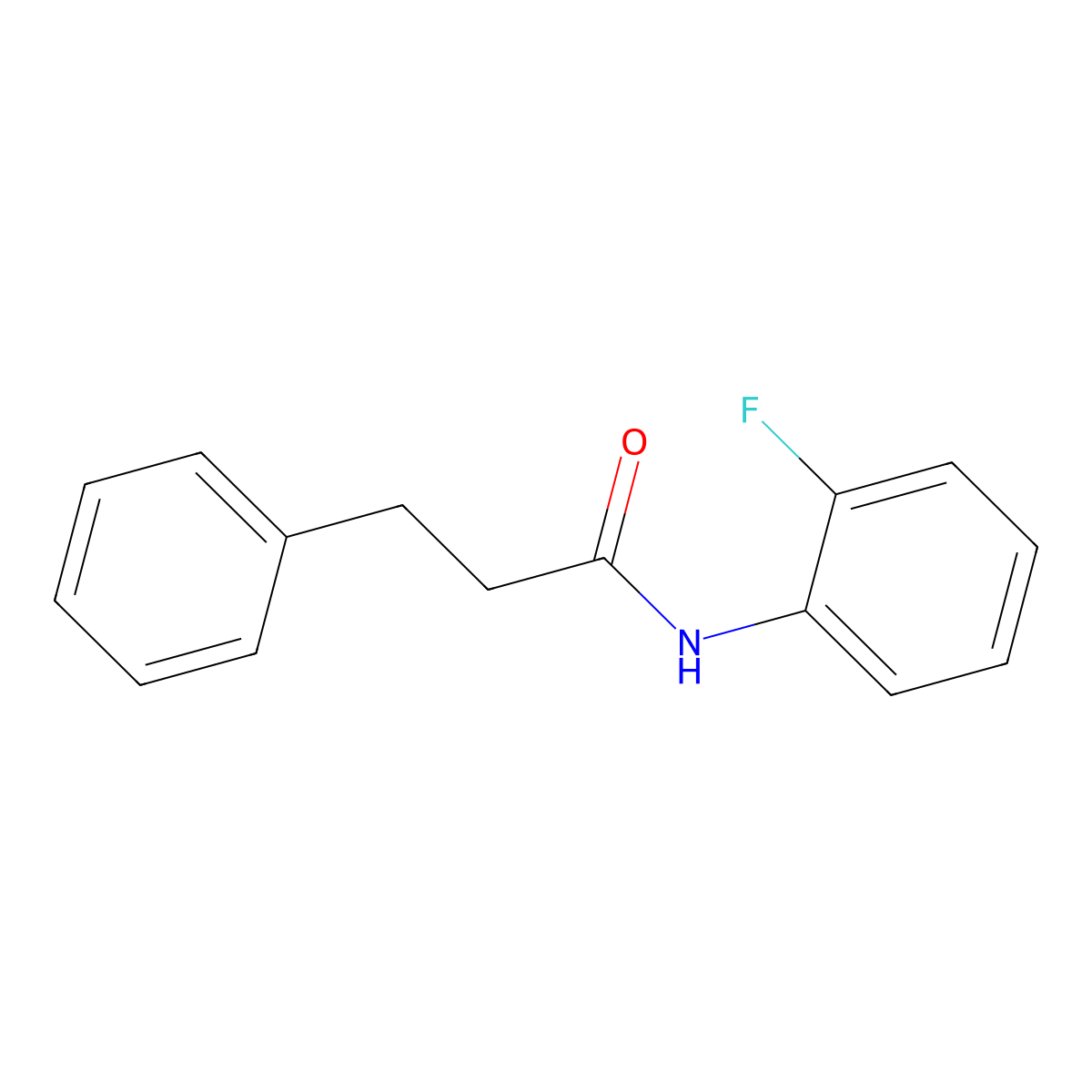 N-(2-fluorophenyl)-3-phenylpropanamide molecular structure, CAS 5215-32-7