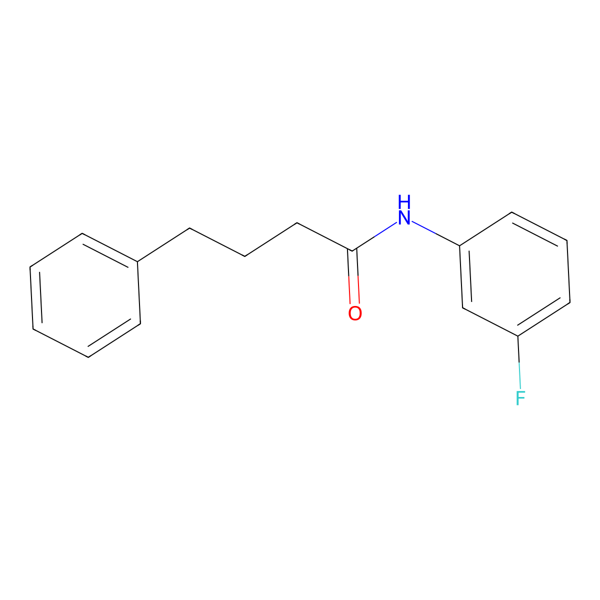 N-(3-fluorophenyl)-4-phenylbutanamide molecular structure, CAS 5215-35-0