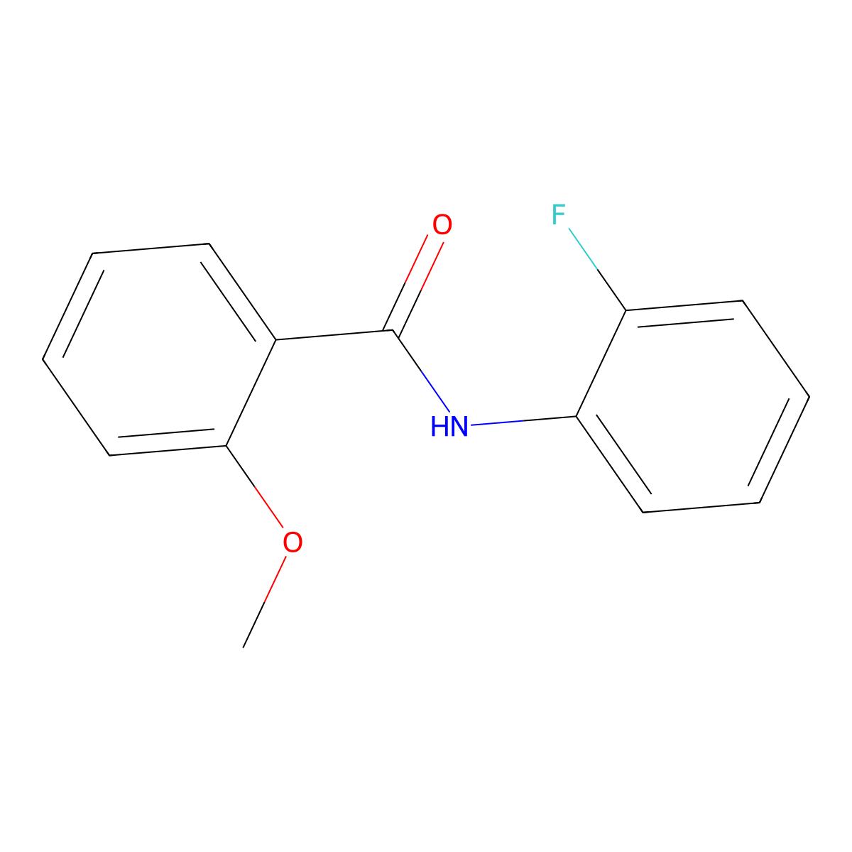N-(2-fluorophenyl)-2-methoxybenzamide molecular structure, CAS 5215-36-1