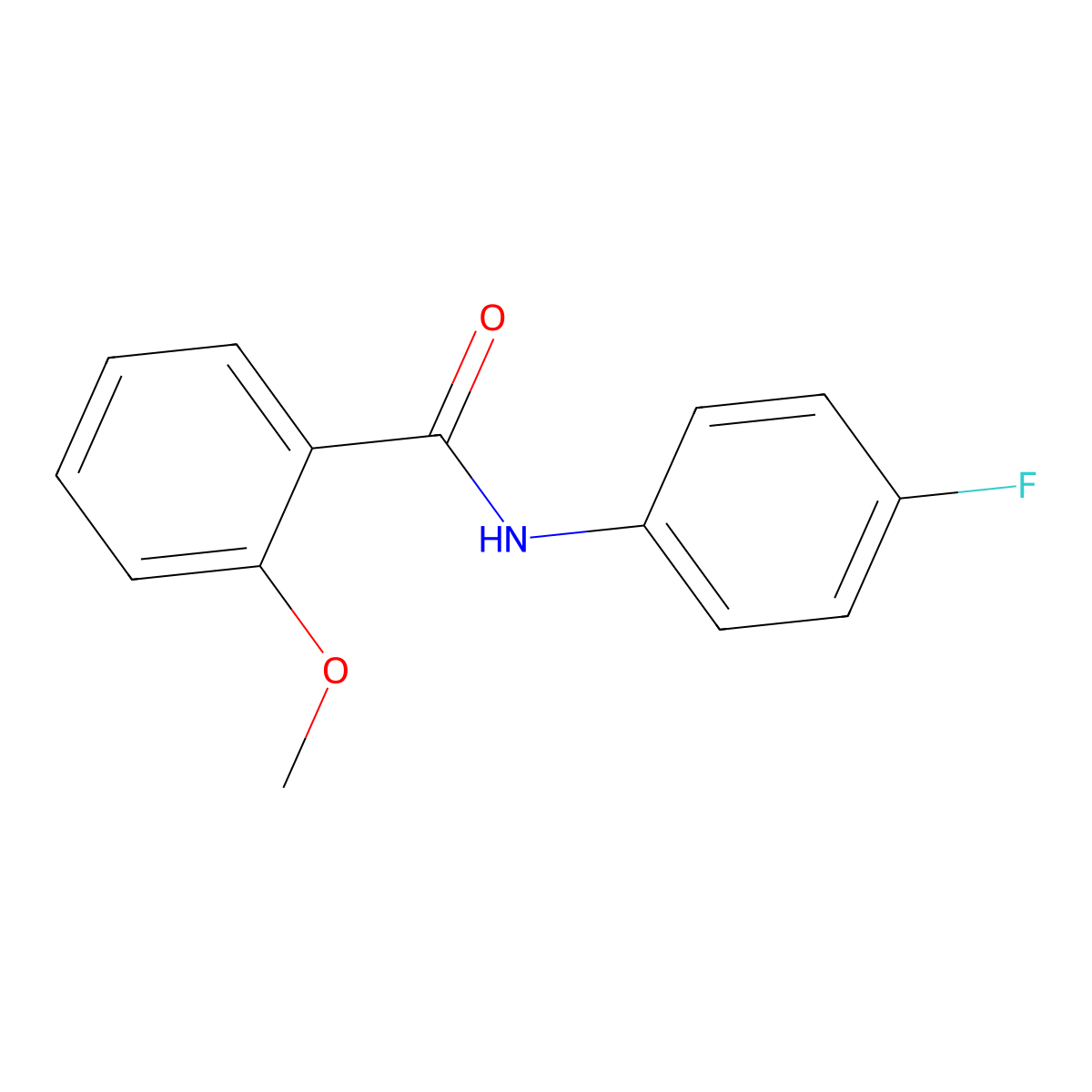N-(4-fluorophenyl)-2-methoxybenzamide molecular structure, CAS 5215-38-3