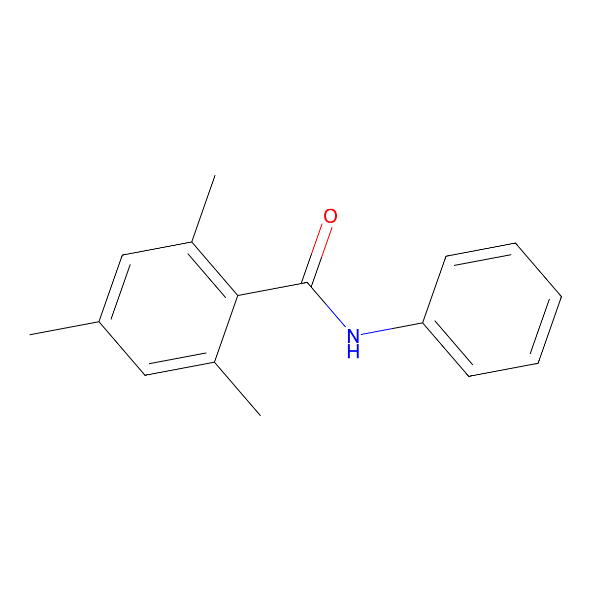 2,4,6-trimethyl-N-phenylbenzamide molecular structure, CAS 5215-40-7