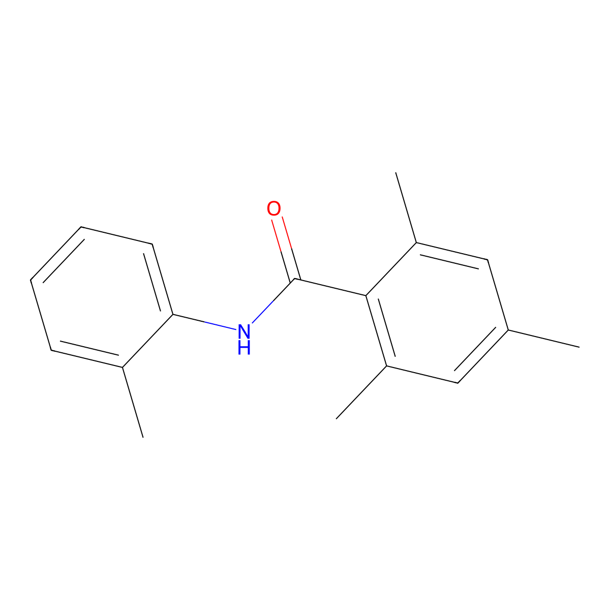 2,4,6-Trimethyl-N-(2-methylphenyl)benzamide molecular structure, CAS 5215-41-8