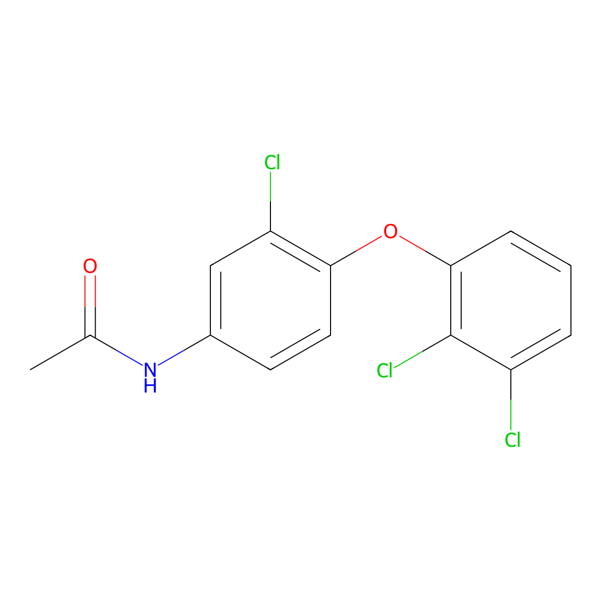 N-[3-chloro-4-(2,3-dichlorophenoxy)phenyl]acetamide molecular structure, CAS 5215-82-7