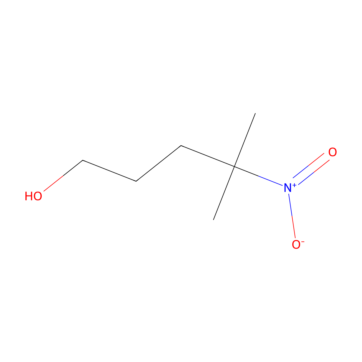Pentanol, 4-methyl-4-nitro- molecular structure, CAS 5215-92-9