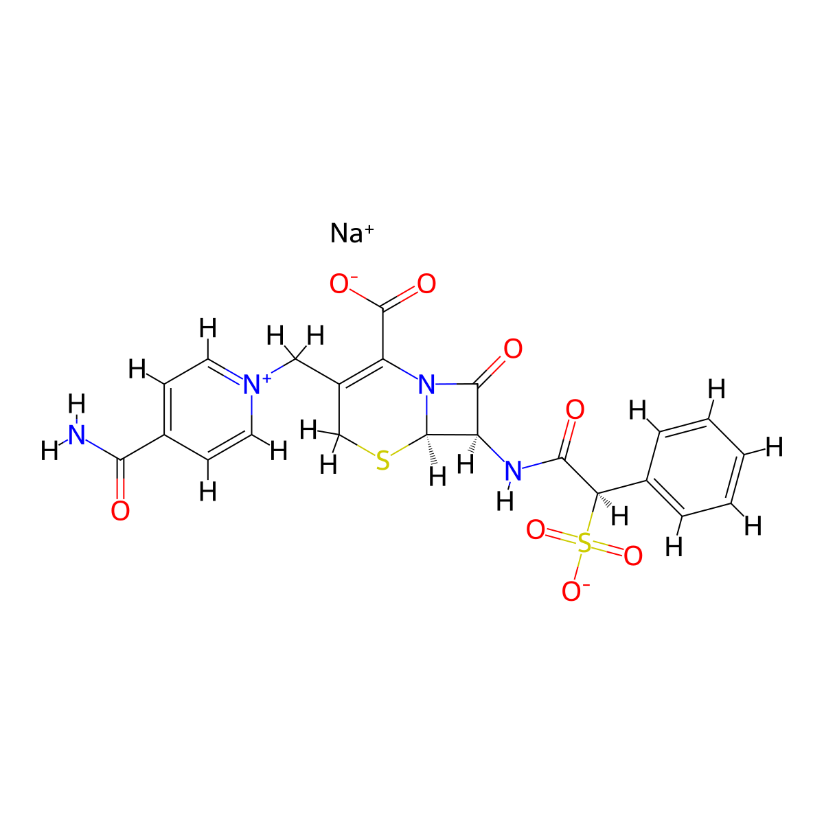 Cefsulodin Sodium molecular structure, CAS 52152-93-9