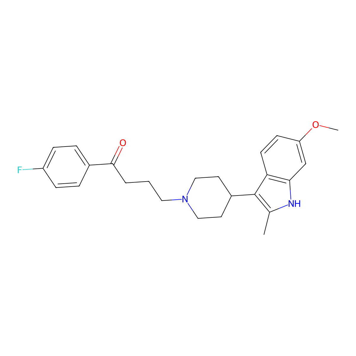 Mindoperone molecular structure, CAS 52157-83-2