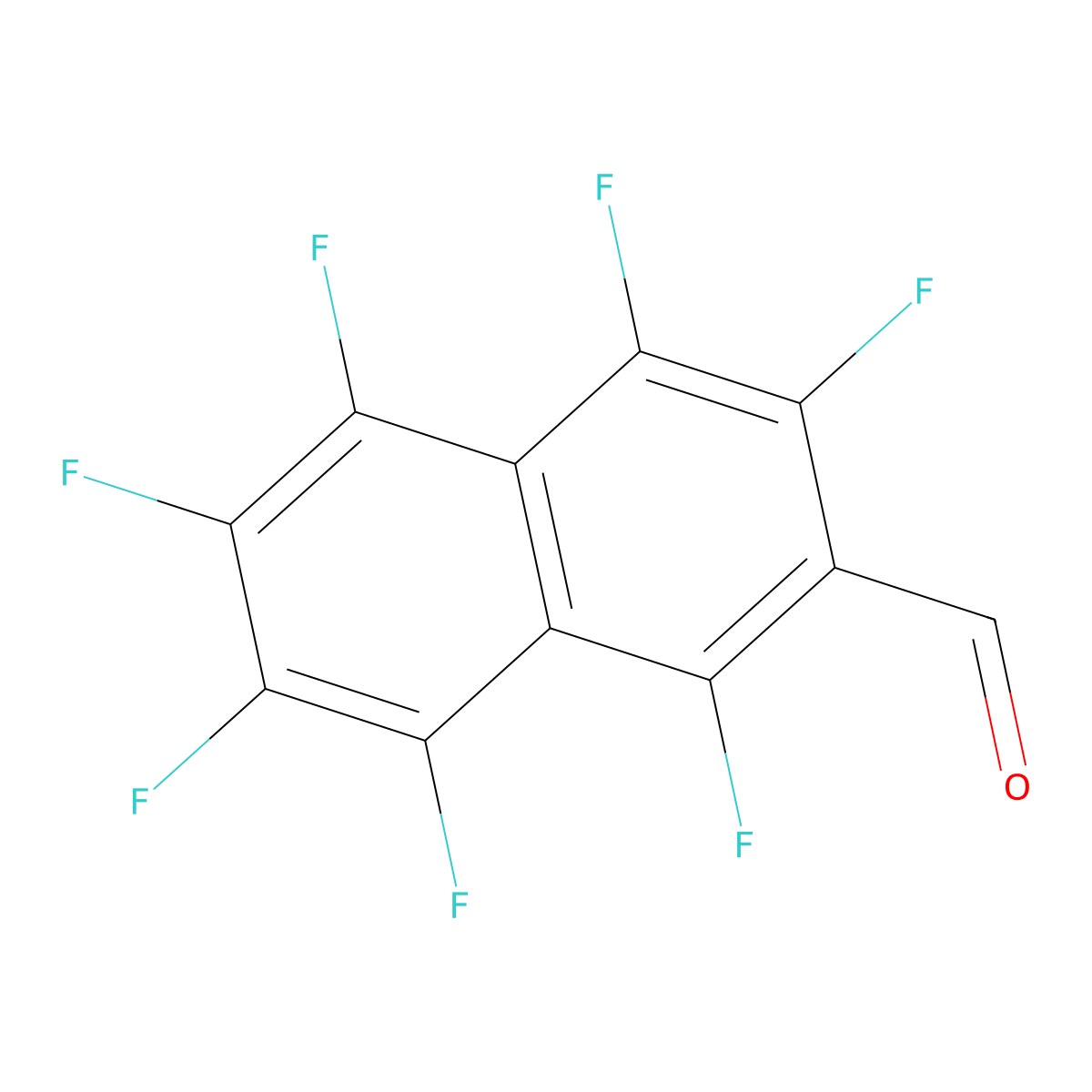 1,3,4,5,6,7,8-Heptafluoronaphthalene-2-carbaldehyde molecular structure, CAS 52158-48-2