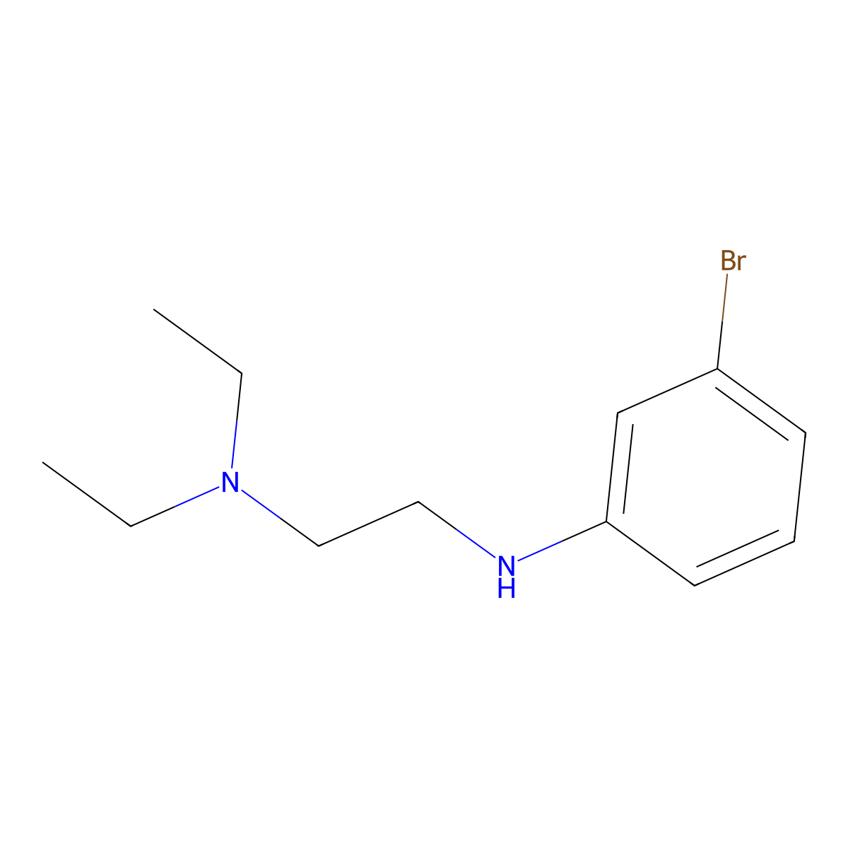{2-[(3-Bromophenyl)amino]ethyl}diethylamine molecular structure, CAS 52158-54-0