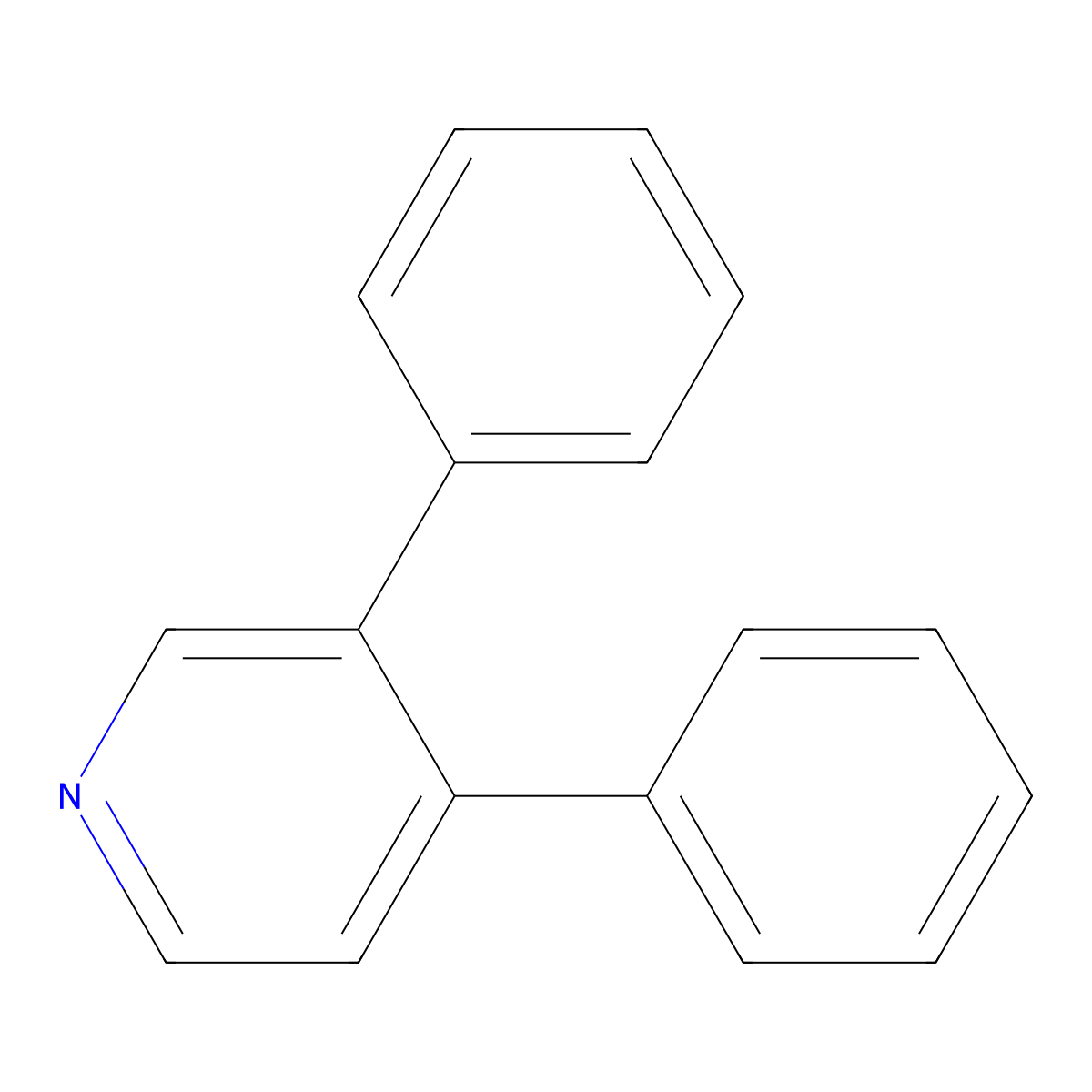 3,4-Diphenylpyridine molecular structure, CAS 5216-04-6