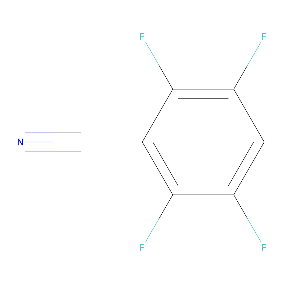 2,3,5,6-Tetrafluorobenzonitrile molecular structure, CAS 5216-17-1