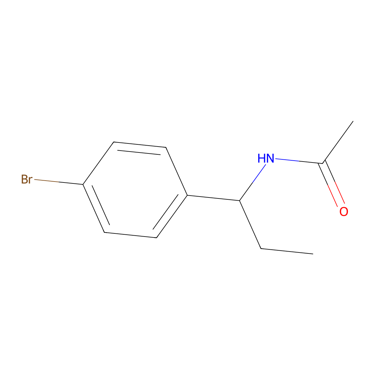 N-[1-(4-Bromophenyl)propyl]acetamide molecular structure, CAS 5216-29-5