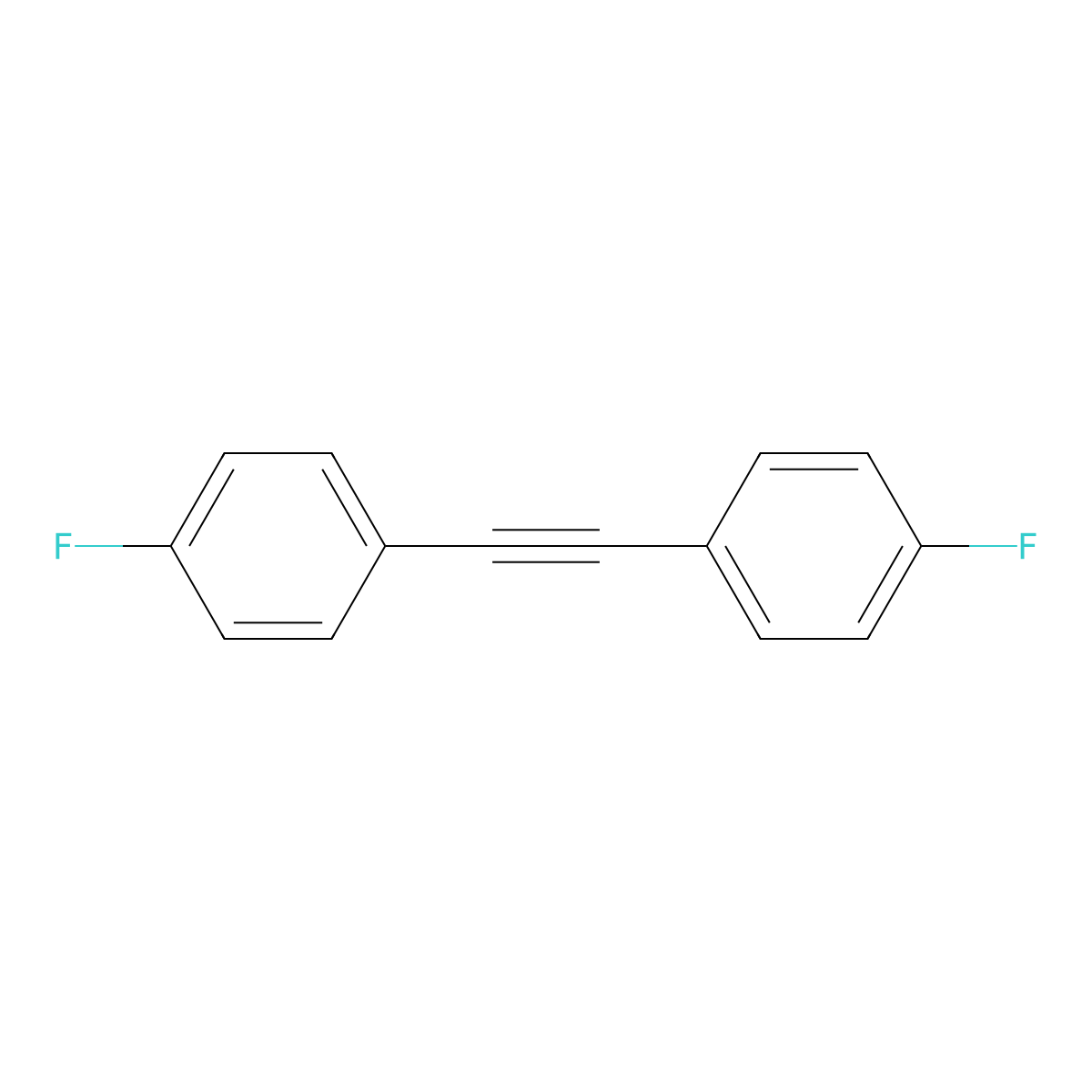 1-Fluoro-4-(2-(4-fluorophenyl)ethynyl)benzene molecular structure, CAS 5216-31-9