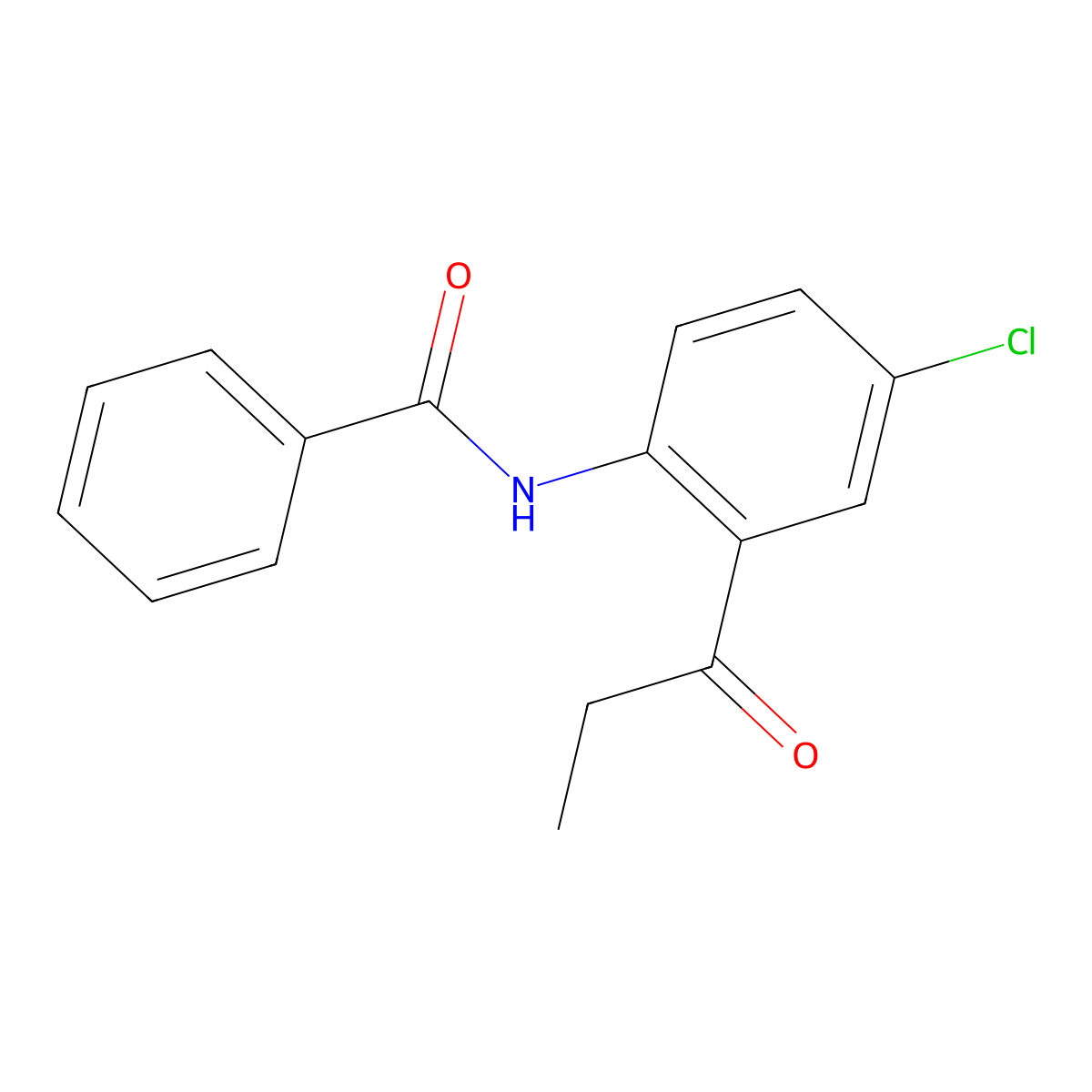 N-(4-chloro-2-propanoylphenyl)benzamide molecular structure, CAS 5216-32-0