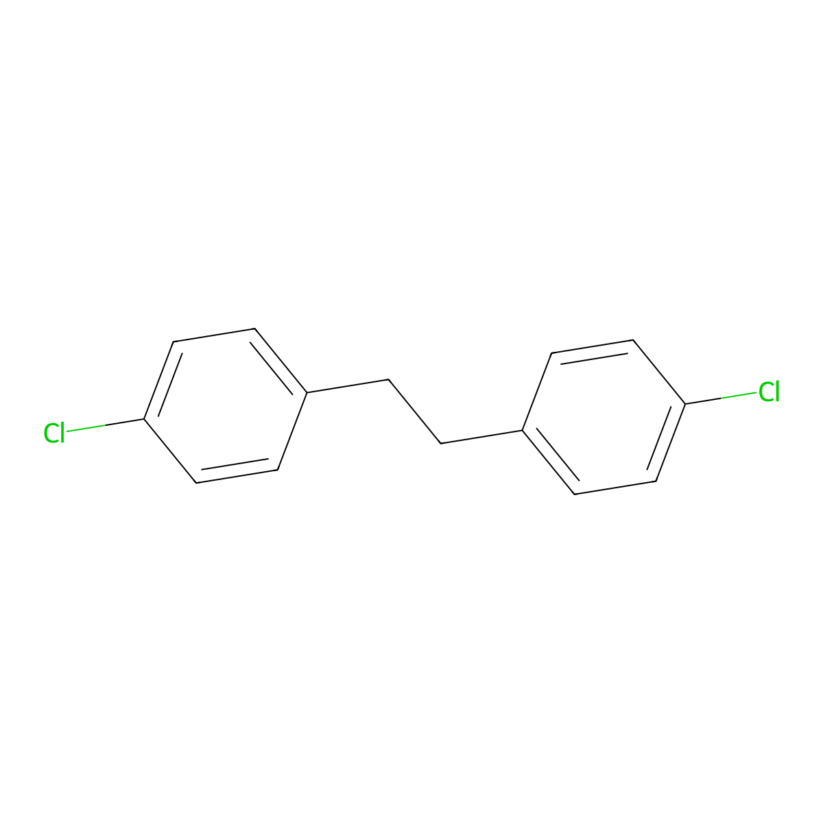 1,2-Bis(4-chlorophenyl)ethane molecular structure, CAS 5216-35-3