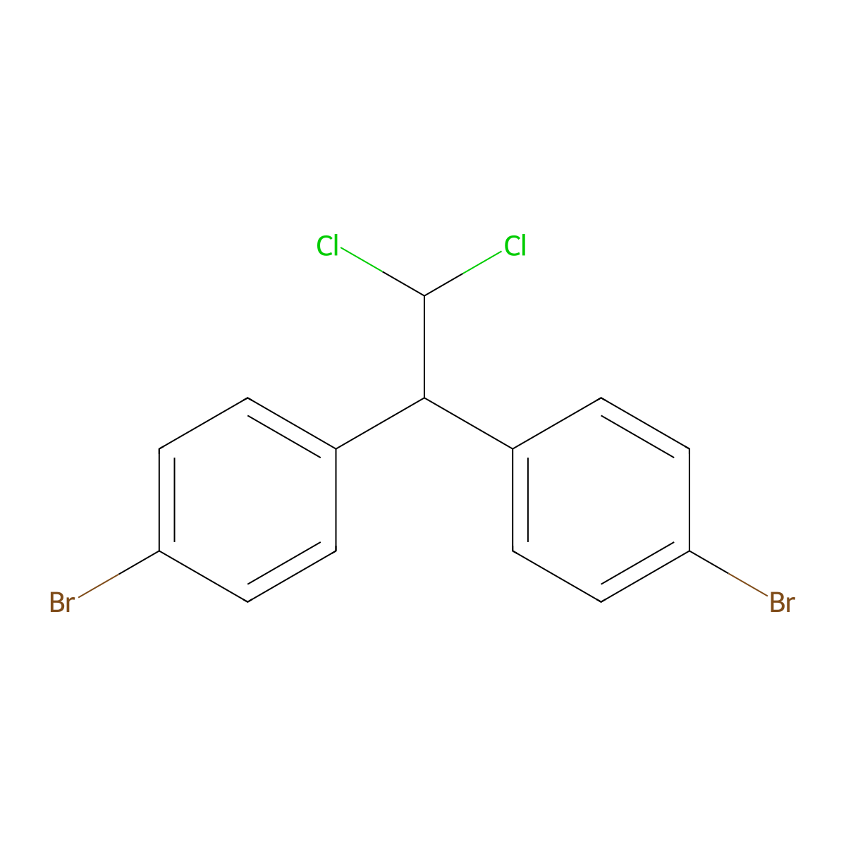 Benzene, 1,1'-(2,2-dichloroethylidene)bis(4-bromo- molecular structure, CAS 5216-53-5