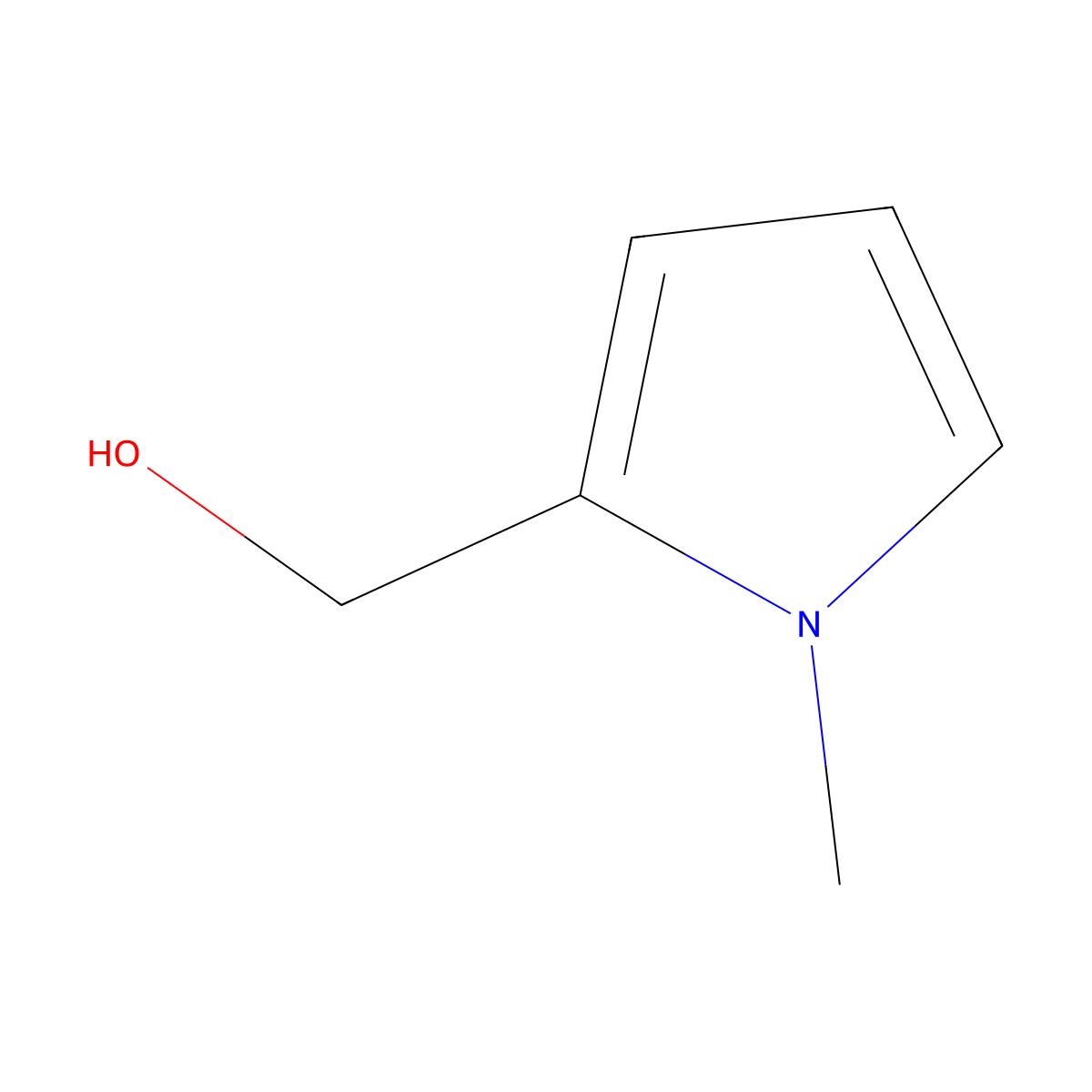 1-Methyl-1H-pyrrole-2-methanol molecular structure, CAS 52160-51-7