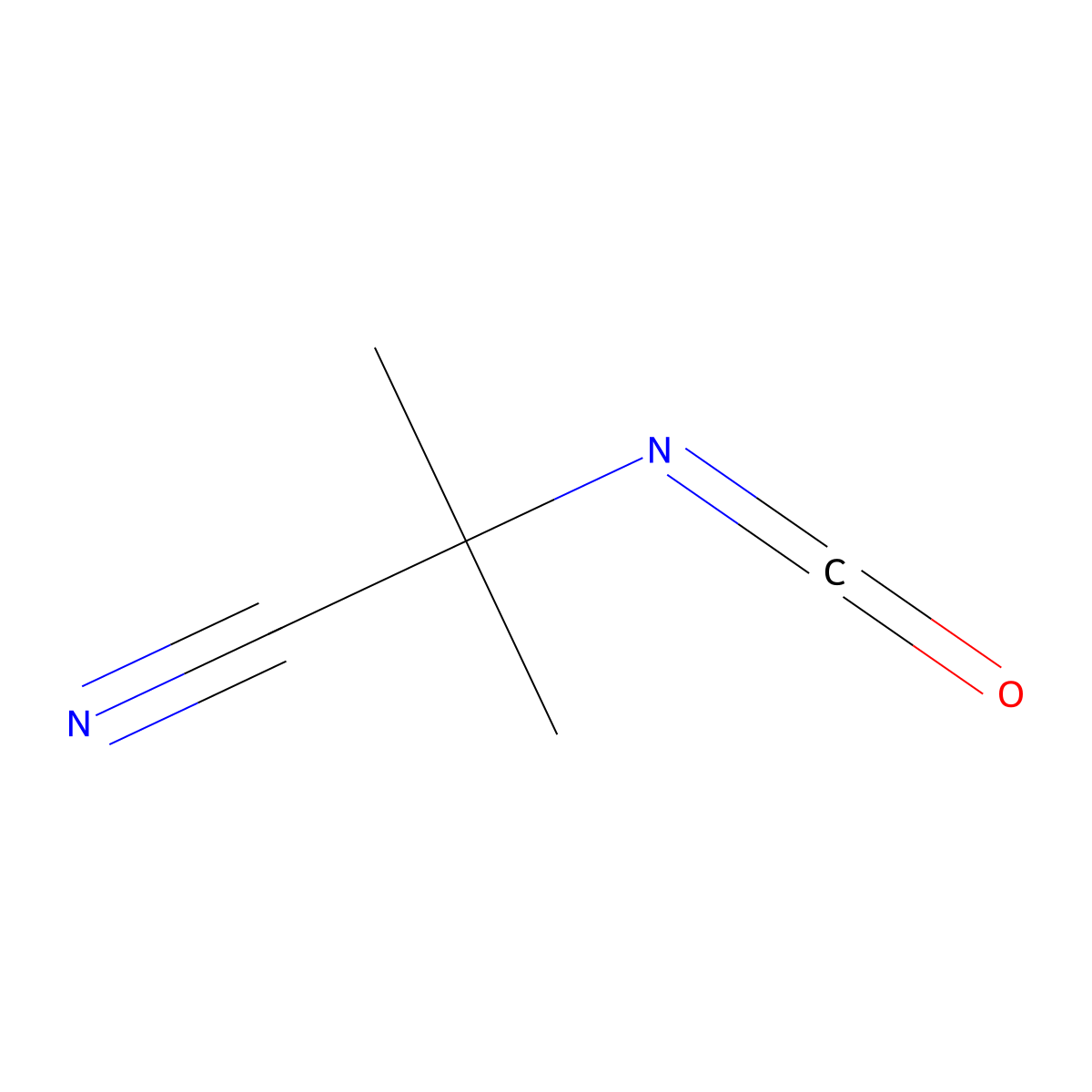 2-Isocyanato-2-methylpropanenitrile molecular structure, CAS 52161-43-0