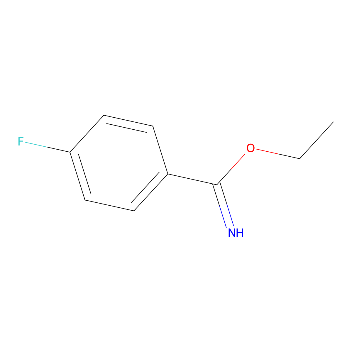 Ethyl 4-fluorobenzimidate molecular structure, CAS 52162-47-7