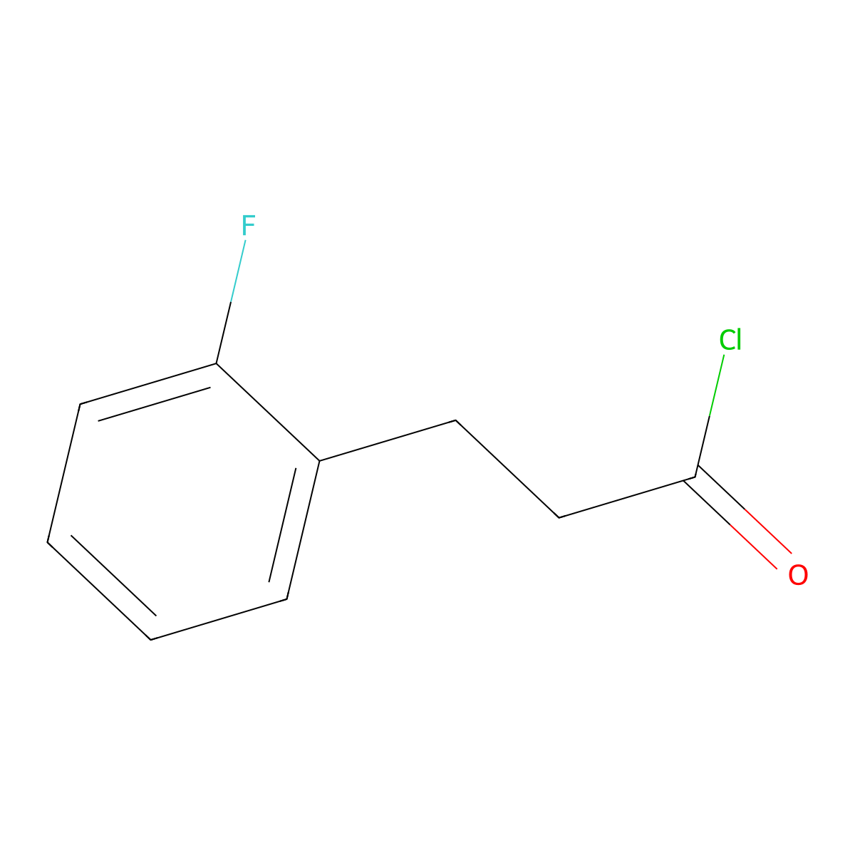 3-(2-Fluorophenyl)propionyl chloride molecular structure, CAS 52163-89-0