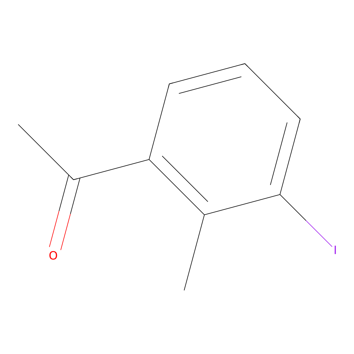 1-(3-Iodo-2-methylphenyl)ethanone molecular structure, CAS 52164-39-3