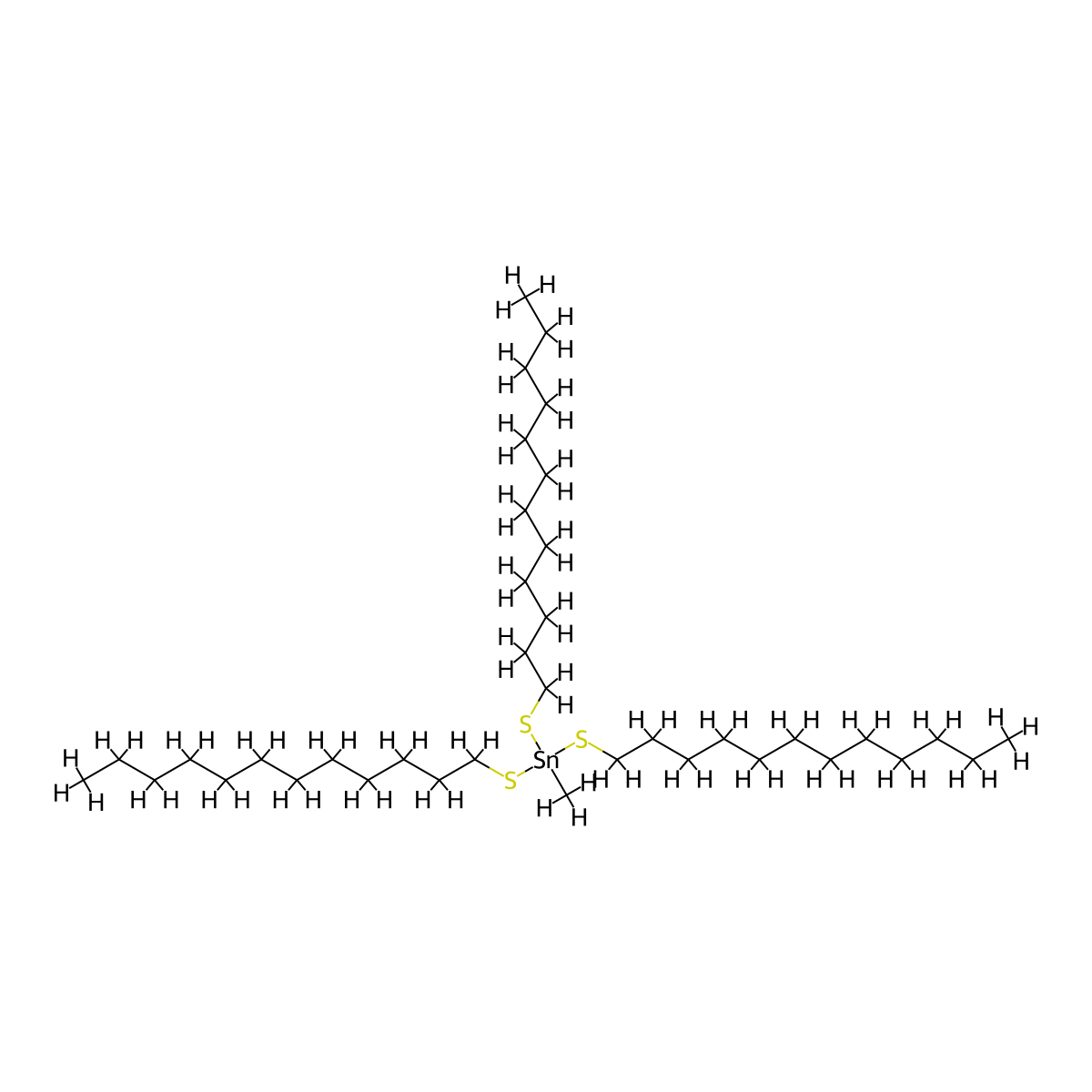 Tris(dodecylthio)methylstannane molecular structure, CAS 52165-03-4