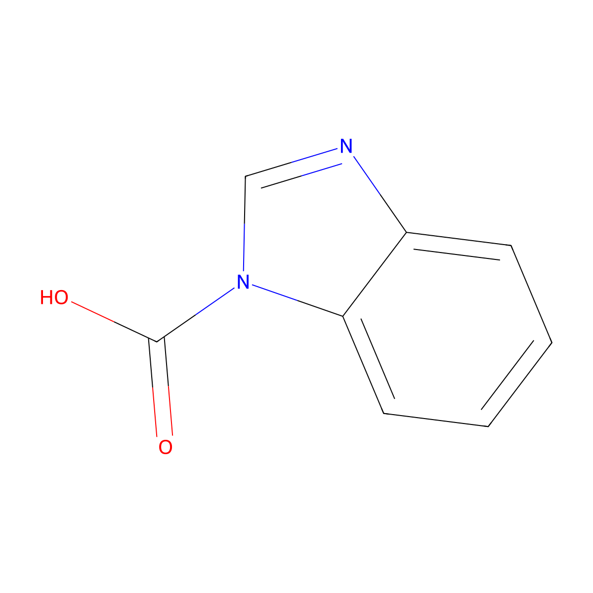 1H-Benzimidazole-1-carboxylic acid molecular structure, CAS 52169-56-9
