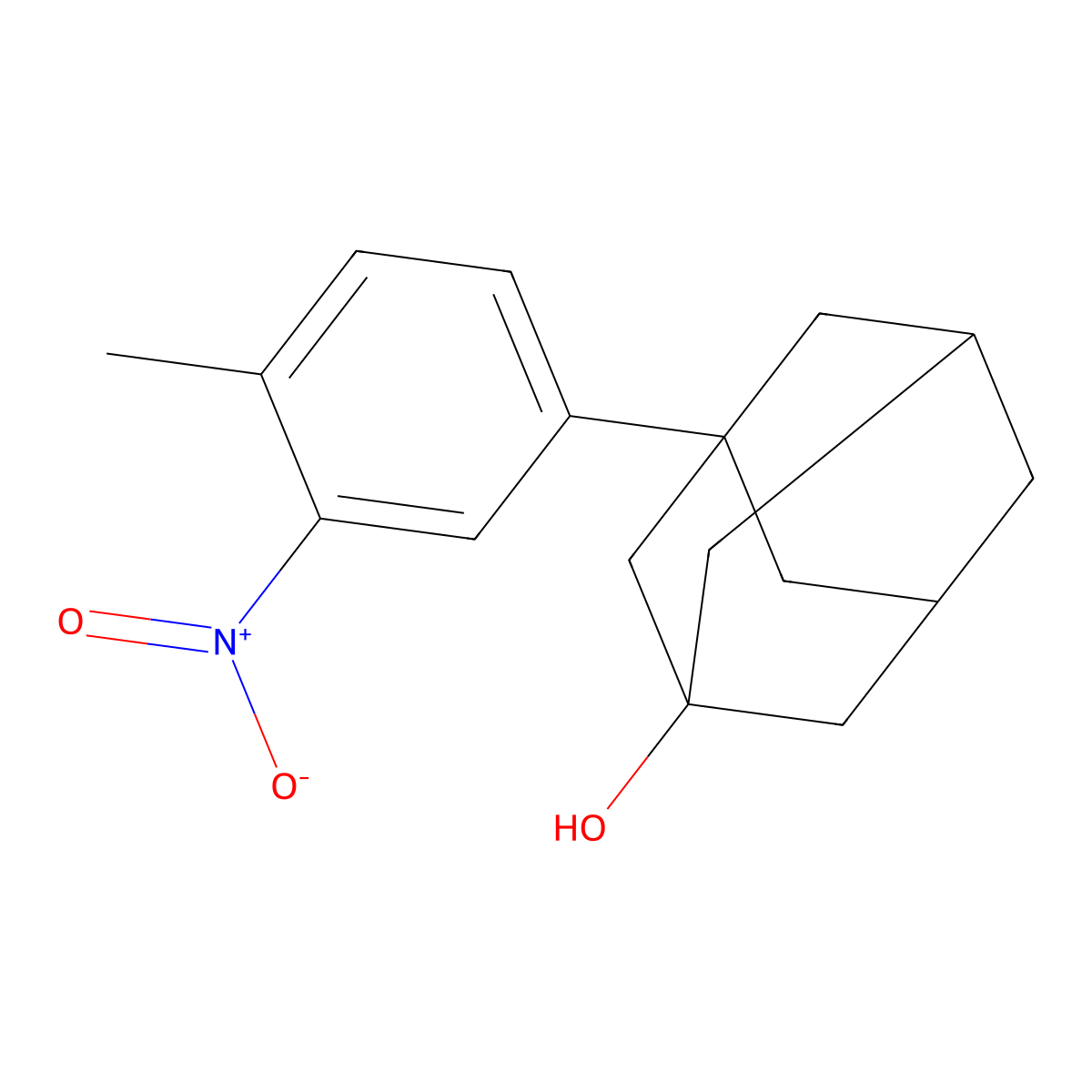 3-(4-Methyl-3-nitrophenyl)adamantan-1-ol molecular structure, CAS 5217-31-2