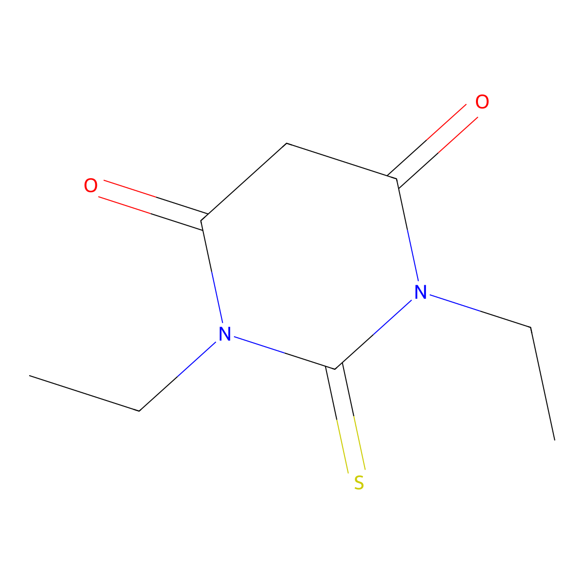 1,3-Diethyl-2-thiobarbituric acid molecular structure, CAS 5217-47-0