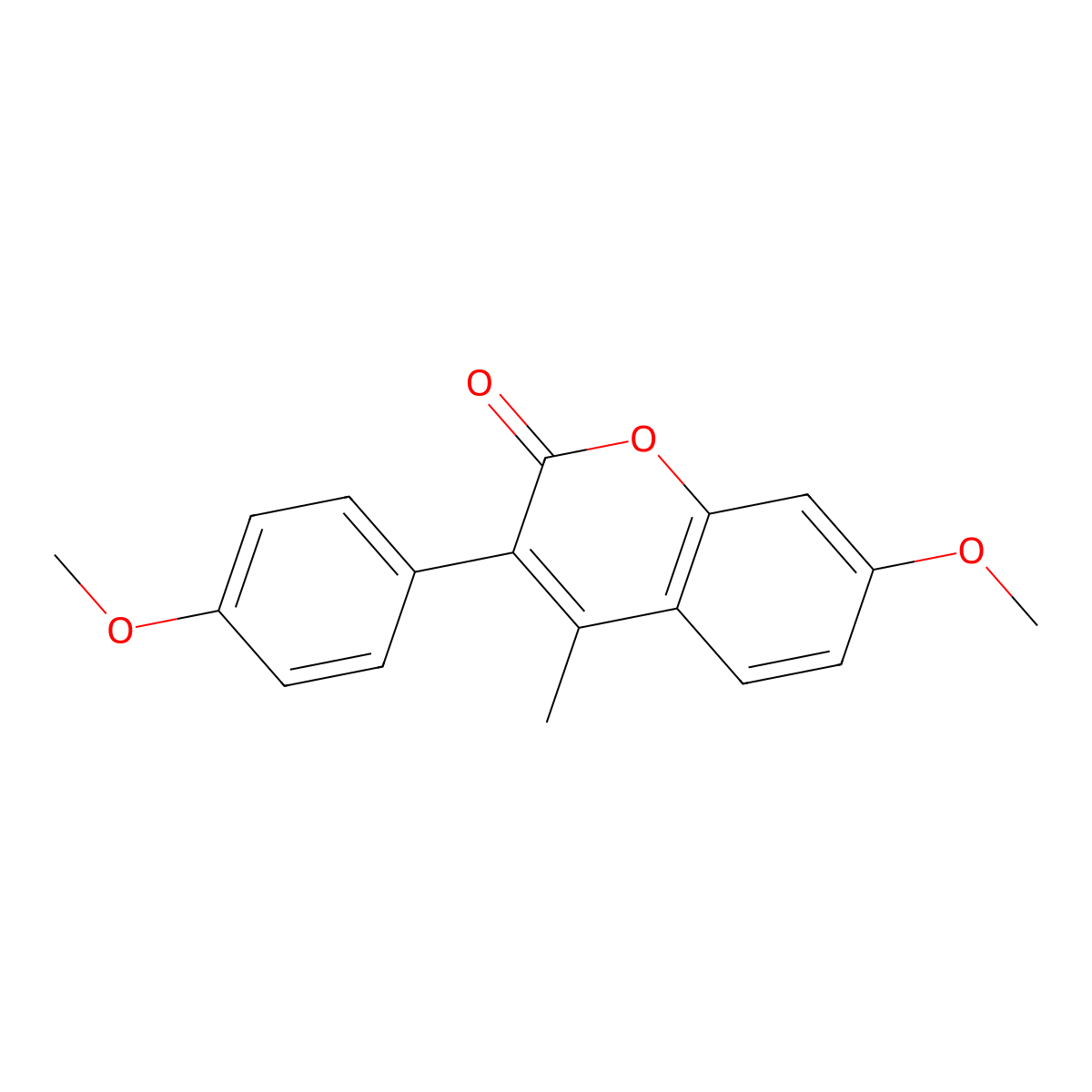7-Methoxy-3-(4-methoxyphenyl)-4-methylchromen-2-one molecular structure, CAS 5217-88-9