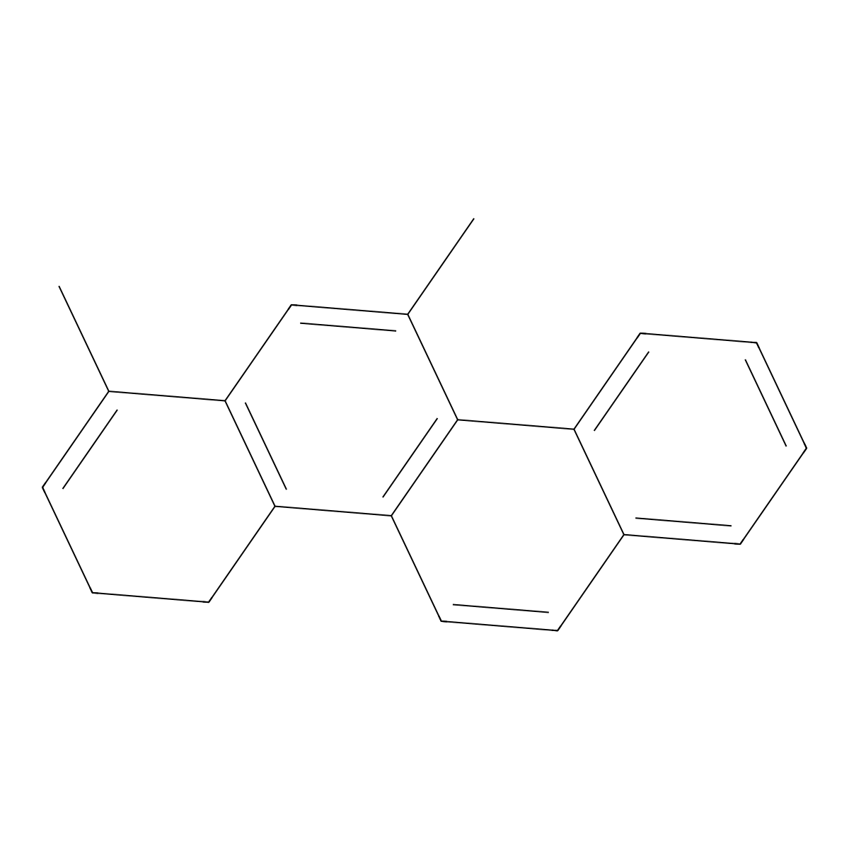 3,4-Dihydro-1,11-dimethylchrysene molecular structure, CAS 52171-93-4
