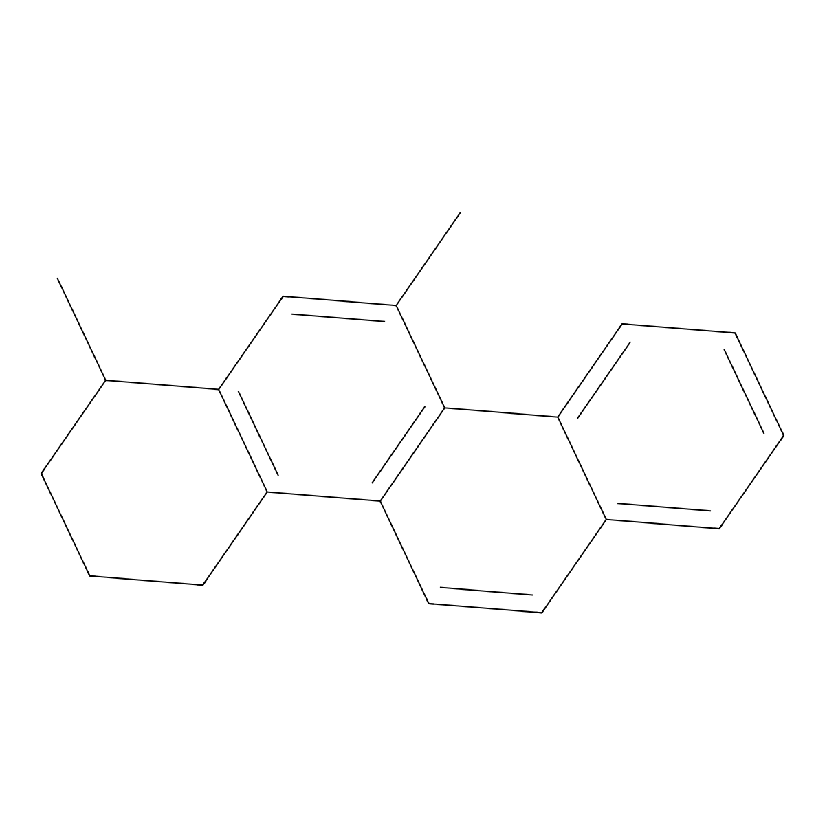 1,11-Dimethyl-1,2,3,4-tetrahydrochrysene molecular structure, CAS 52171-94-5