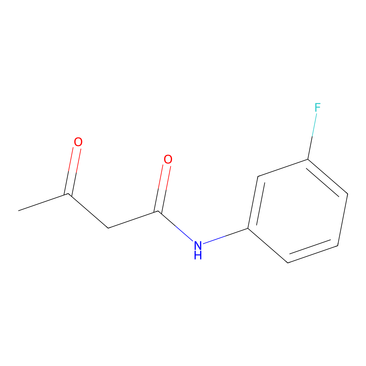 N-(3-fluorophenyl)-3-oxobutanamide molecular structure, CAS 52173-35-0