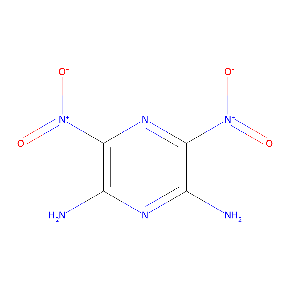 2,6-Diamino-3,5-dinitropyrazine molecular structure, CAS 52173-59-8