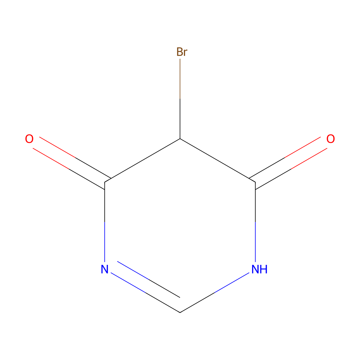 4,6(1H,5H)-Pyrimidinedione, 5-bromo- molecular structure, CAS 52176-13-3