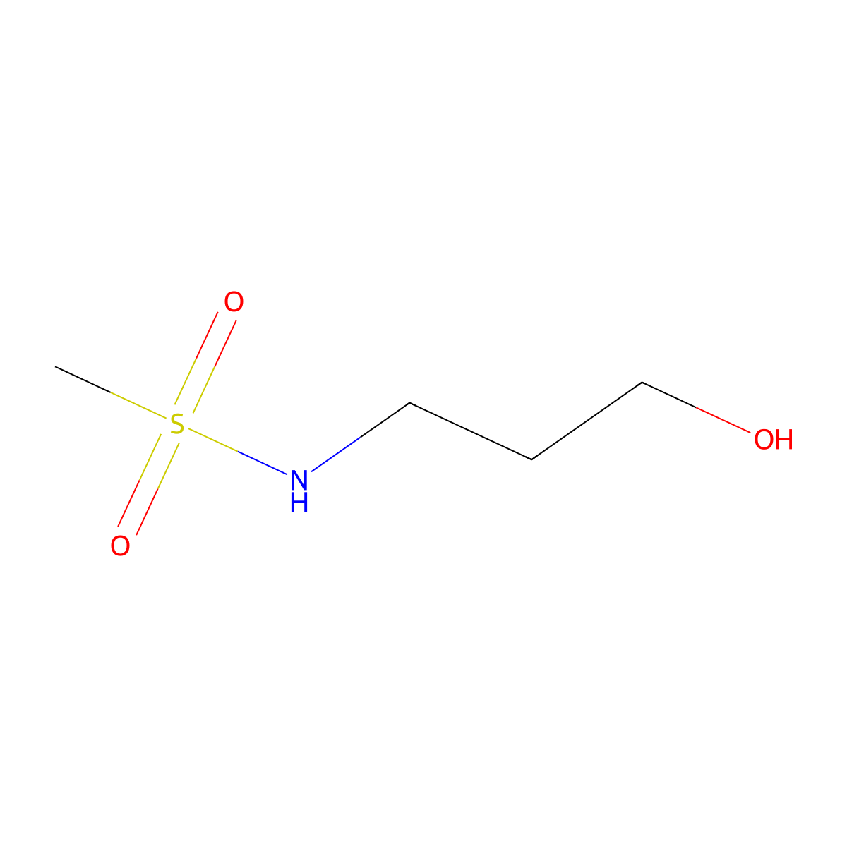 N-(3-hydroxypropyl)methanesulfonamide molecular structure, CAS 52177-30-7