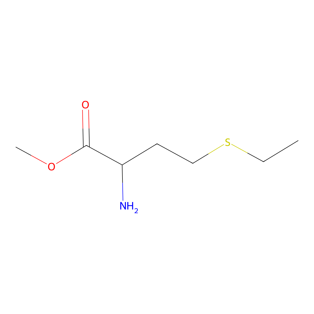 Methyl s-ethylhomocysteinate molecular structure, CAS 52177-37-4