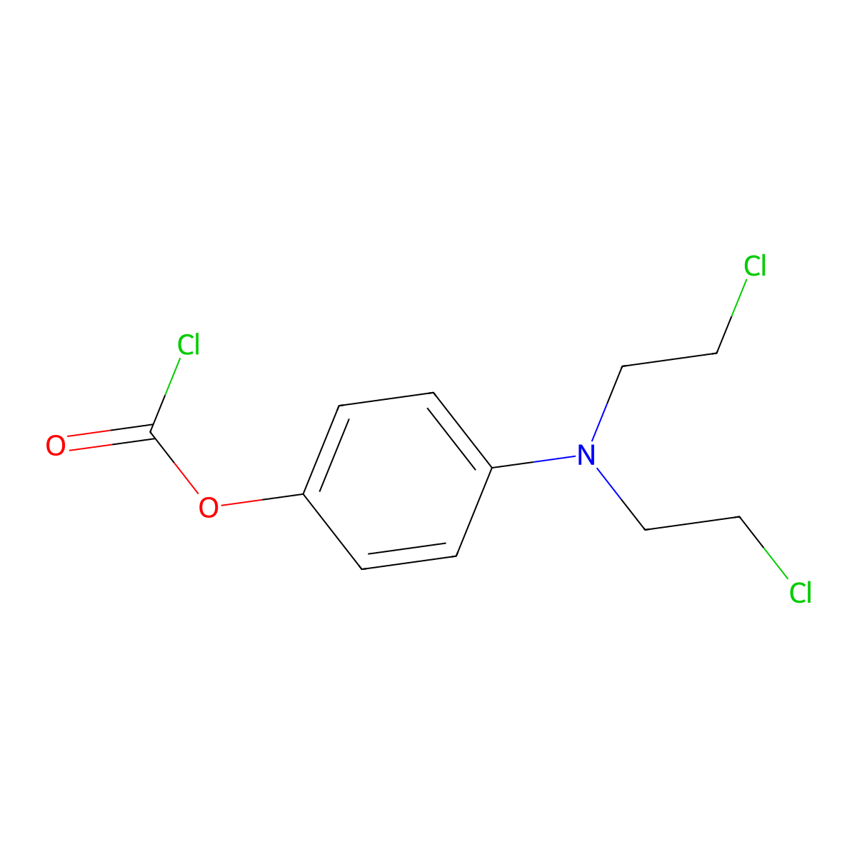 4-[Bis(2-chloroethyl)amino]phenyl chloroformate molecular structure, CAS 52177-49-8