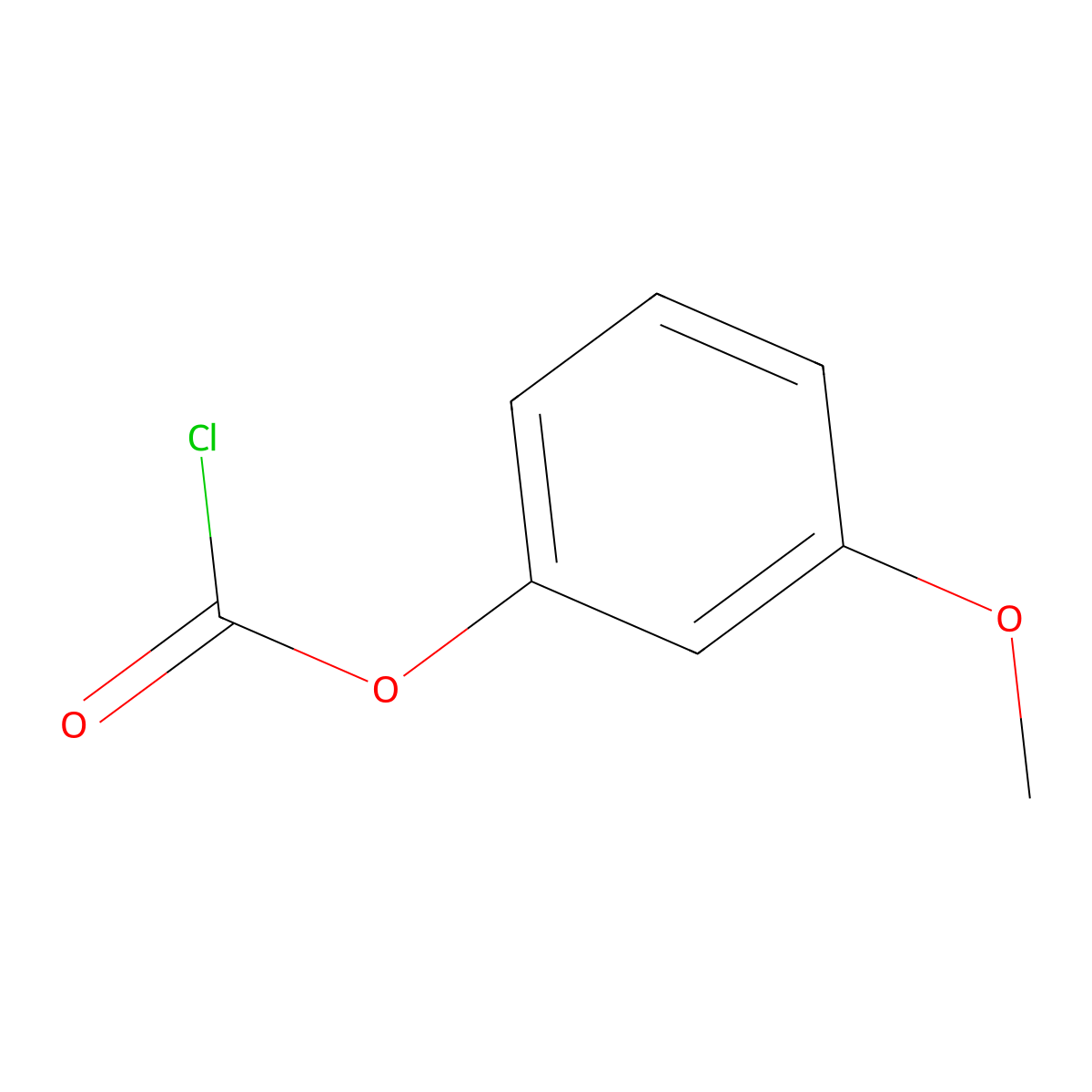 3-Methoxyphenyl carbonochloridate molecular structure, CAS 52177-62-5